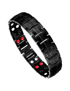 Pulsera Magnética de Acero de Titanio para Hombres - 22 cm