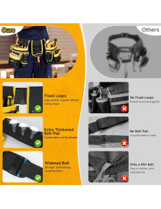 Cinturón de herramientas LEFOR-Z 27 bolsillos magnético nylon 2