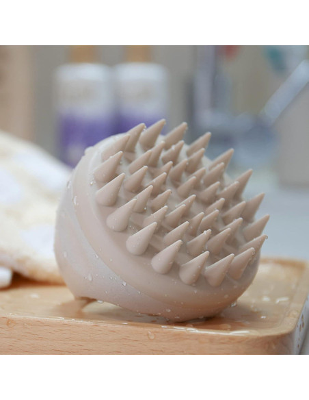 Cepillo Masajeador BTYMS para Cuero Cabelludo Beige