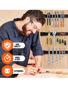 Soporte Magnético para Herramientas RamPro 30.48 cm - Organizador de Taller 2