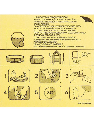 Parche de Reparación Adhesivo Bestway 10 Piezas para Piscina