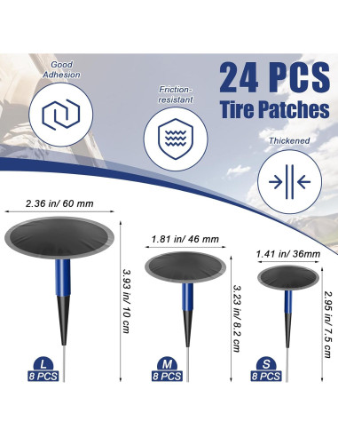 Kit de Parcheo para Neumáticos Anglekai 24+3PCS - Herramientas y Parches