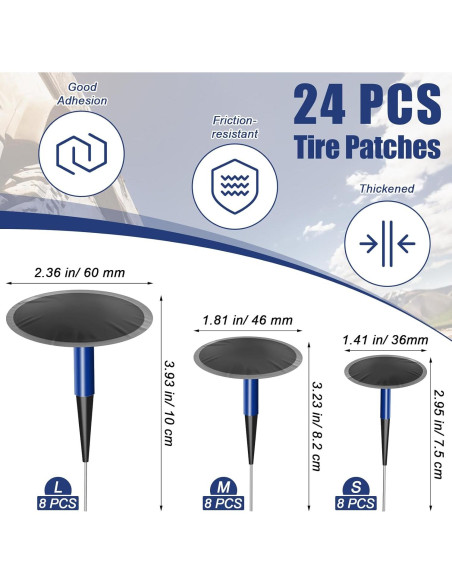 Kit de Parcheo para Neumáticos Anglekai 24+3PCS - Herramientas y Parches