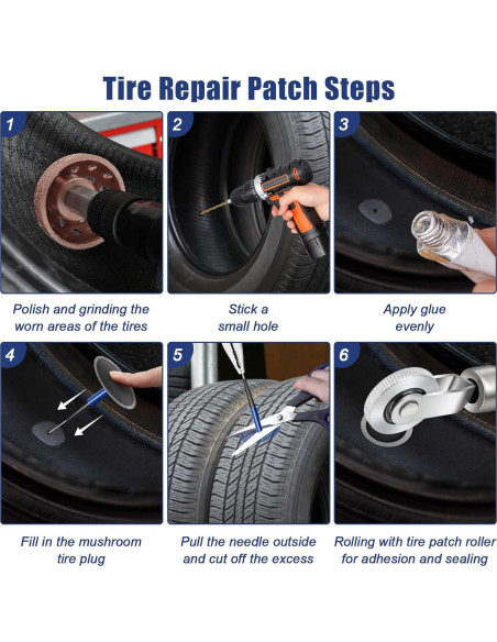 Kit de Parcheo para Neumáticos Anglekai 24+3PCS - Herramientas y Parches