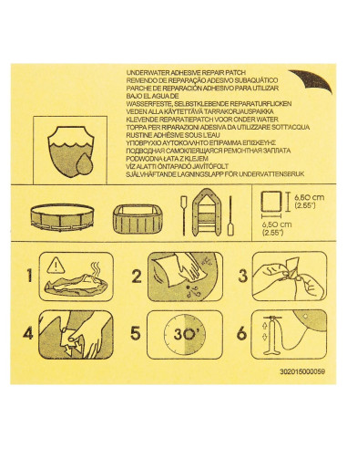 Parche de Reparación Subacuático Bestway 10 Piezas 6.5 cm