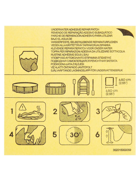 Parche de Reparación Subacuático Bestway 10 Piezas 6.5 cm