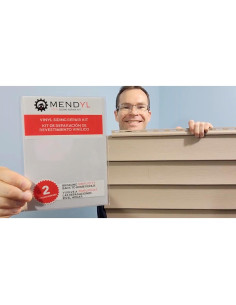 Kit de Reparación de Vinilo Mendyl - 2 Parche Autoadhesivo Blanco 2