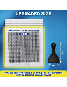 Kit de Reparación de Paneles de Yeso Seloom 25.4 cm Autoadhesivo 2