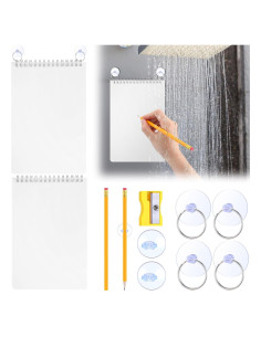 2 Juegos de Bloc de Notas Impermeables Sayglossy para Ducha