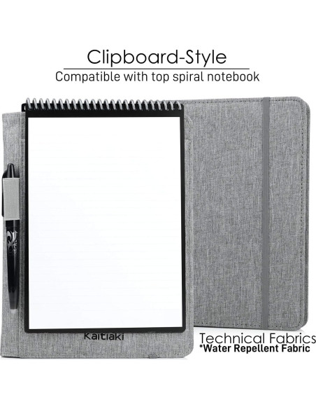 Funda Folio Kaitiaki Gris Tamaño Ejecutivo A5 con Bolsillos