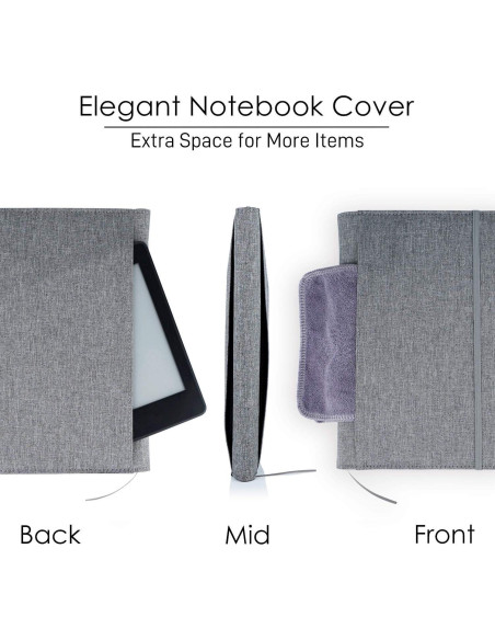 Funda Folio Kaitiaki Gris Tamaño Ejecutivo A5 con Bolsillos