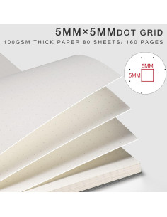Cuadernos de Puntos AHGXG A5 Paquete de 3, 80 Hojas 2