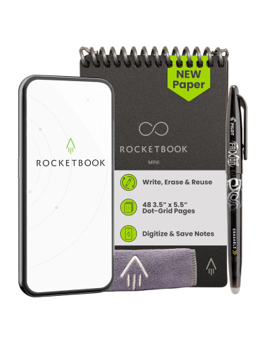 Bloc de Notas Inteligente Rocketbook Mini Negro 8.9x14 cm