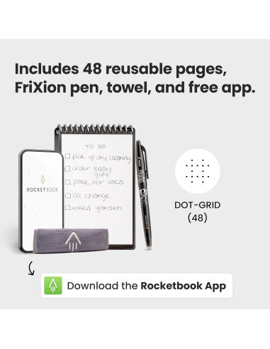Bloc de Notas Inteligente Rocketbook Mini Negro 8.9x14 cm