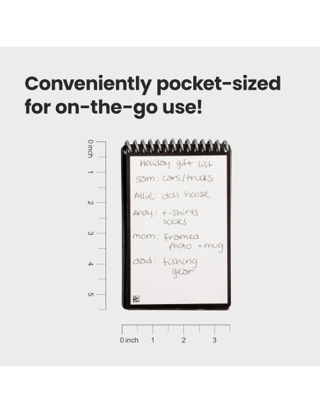 Bloc de Notas Inteligente Rocketbook Mini Negro 8.9x14 cm