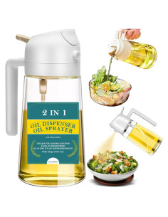 Botella de vidrio rociadora de aceite Aimery 500ml - Reutilizable