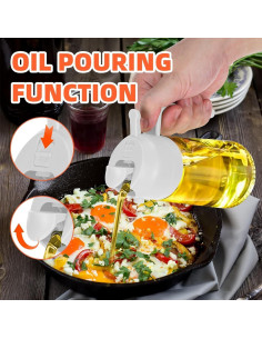 Botella de vidrio rociadora de aceite Aimery 500ml - Reutilizable 2