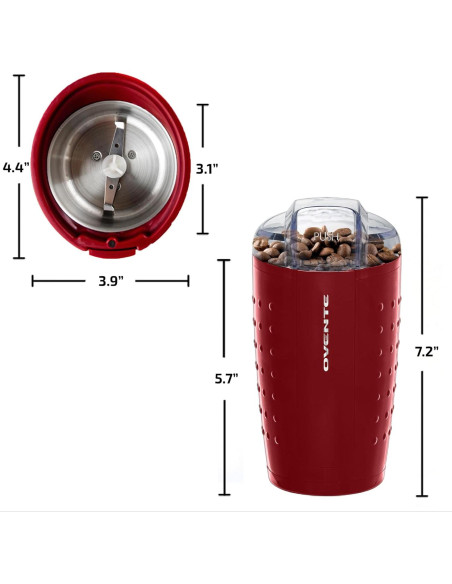 Molinillo de Café Eléctrico OVENTE CG225M 150W Marrón 70g