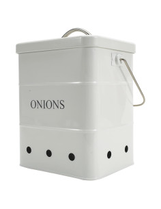 Contenedor de Cebollas Gdfjiy con Tapa Hermética 15x15x20 cm