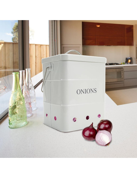 Contenedor de Cebollas Gdfjiy con Tapa Hermética 15x15x20 cm Contenedor de Cebollas Gdfjiy con Tapa Hermética 15x15x20 cm