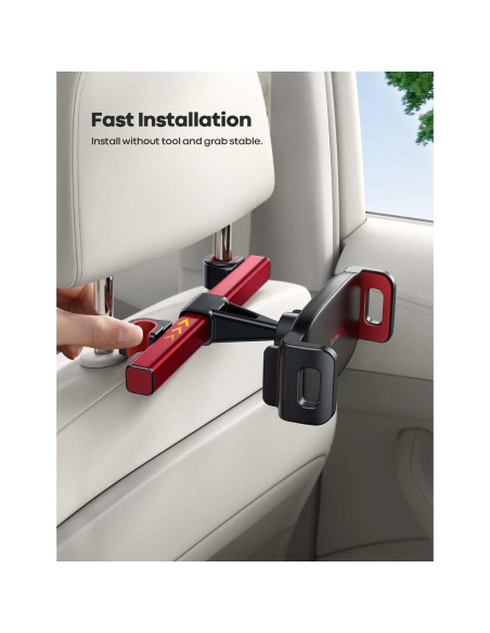 Soporte para Tableta Lamicall Rojo para Auto 4.7-13"