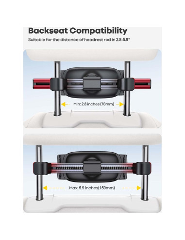 Soporte para Tableta Lamicall Rojo para Auto 4.7-13"