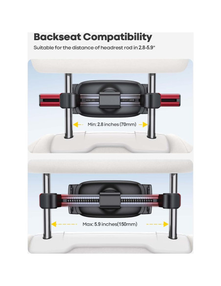 Soporte para Tableta Lamicall Rojo para Auto 4.7-13"