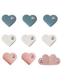 Organizador de Cables Ximimark 9 Piezas Cuero Sintético Corazón