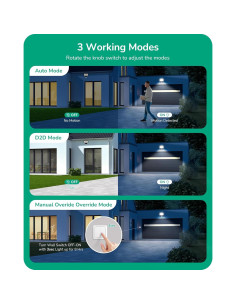 Sensor de Movimiento EDISHINE 240 Ajustable 18.3m Negro 2