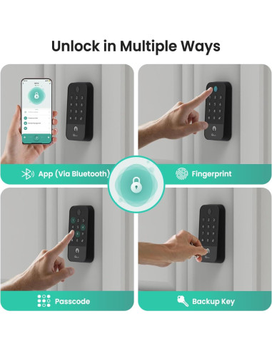 Cerradura Inteligente TREATLIFE WiFi Bluetooth con Teclado y Huella