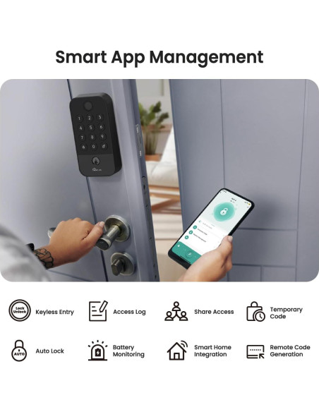 Cerradura Inteligente TREATLIFE WiFi Bluetooth con Teclado y Huella