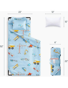 Esterilla de Siesta Algodón Despertar en Nube Azul 132x56 cm 2