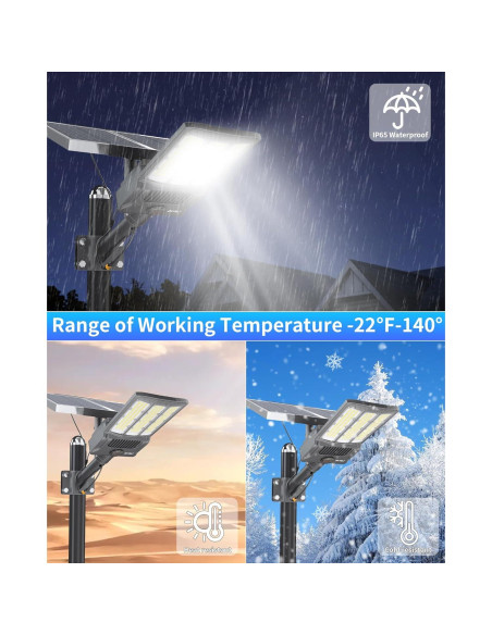 Luces Solares de Calle JAYNLT Y-12000W 6500K IP67 900000LM