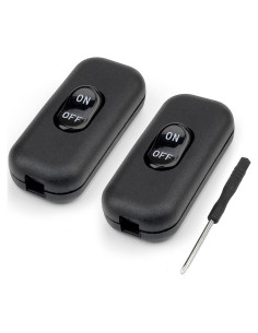 Paquete de 2 Interruptores de Cable Goweewon 6A 250V On/Off