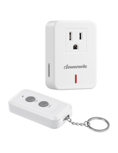 Enchufe de Control Remoto Inalámbrico Dewenwils 3 Patas 1200W