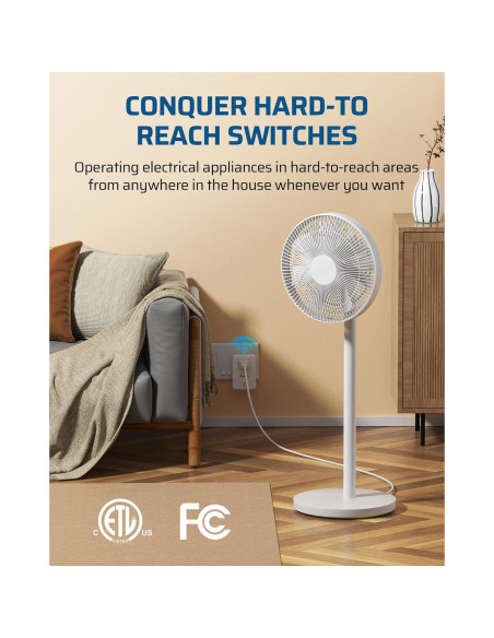 Enchufe de Control Remoto Inalámbrico Dewenwils 3 Patas 1200W