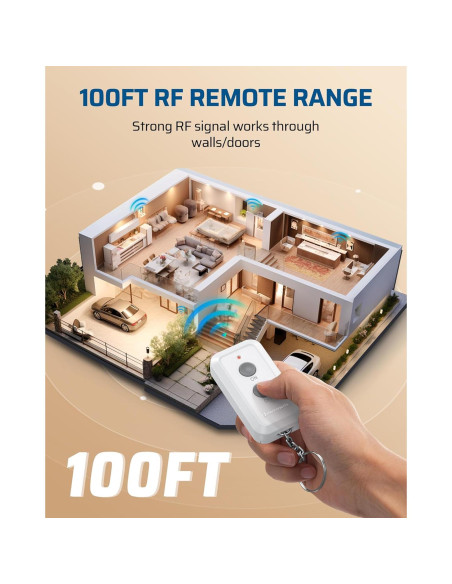 Enchufe de Control Remoto Inalámbrico Dewenwils 3 Patas 1200W