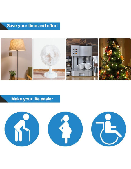 Enchufe de Control Remoto Inalámbrico Dewenwils 3 Patas 1200W