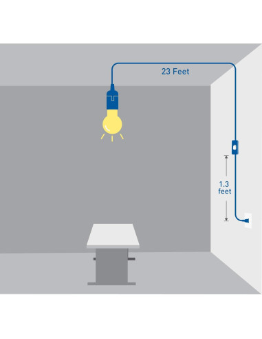 Cable de Luz Colgante con Interruptor Cable Matters 7.62m Negro