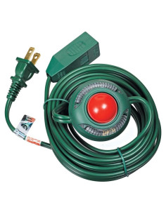 Cable de Extensión con Interruptor de Pie Woods 4.57m Verde