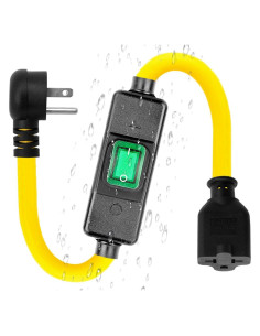 Cable de Extensión Impermeable DEALTUS 0.45m 12AWG con Interruptor