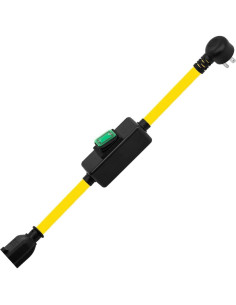 Cable de Extensión Impermeable DEALTUS 0.45m 12AWG con Interruptor 2