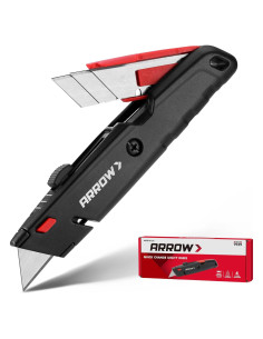 Cortador de Caja Retráctil Arrow AHT01013A, Aluminio, 3 Cuchillas SK2