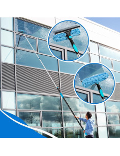 Kit de Limpieza de Ventanas MAVRIZ 2 en 1 con Polo Extensible 3.66m 2