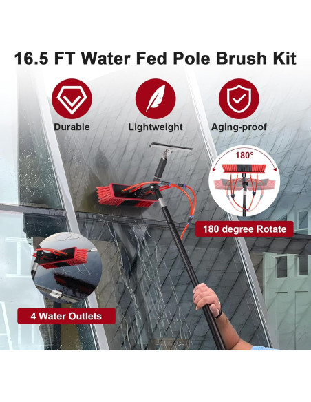 Kit de Limpieza de Panel Solar ZKUAOGDI 5m con Manguera