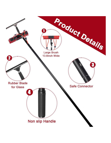 Kit de Limpieza de Panel Solar ZKUAOGDI 5m con Manguera