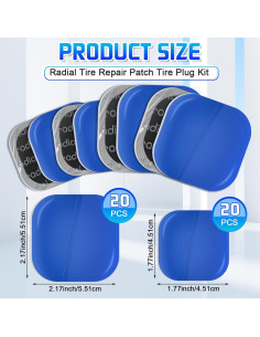 Kit de Reparación de Neumáticos FANOVO 40 Parches y Herramienta 2