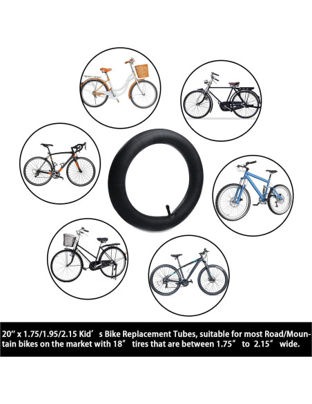 2 Pack Cámaras de Aire 20" x 1.75-2.15 Listenman con Kit