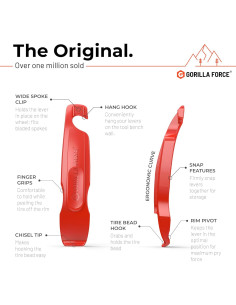 Palancas de Neumáticos Gorilla Force | 4 Unidades | Rojo Lava 2