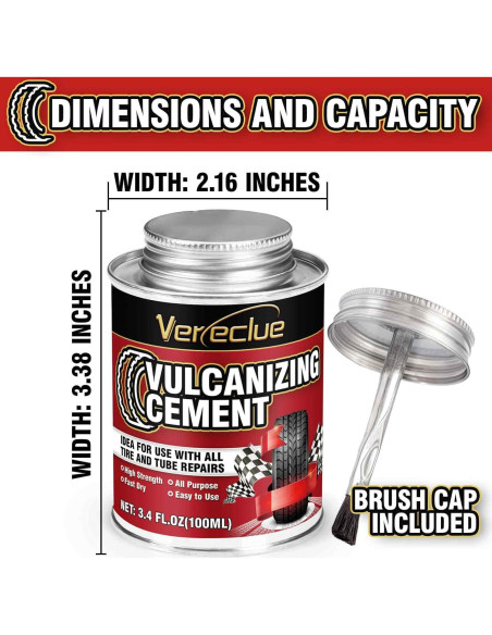 Cemento Vulcanizante Químico 100ml Vereclue para Neumáticos